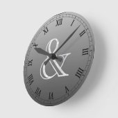 Academy Engraved Ampersand White Ronde Klok (Hoek)