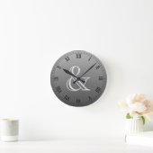 Academy Engraved Ampersand White Ronde Klok (Huis)