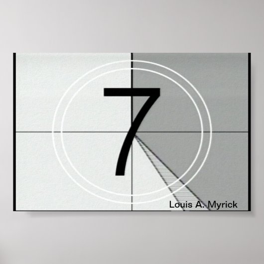 Academy Leader Clip Lijst 7 Poster (Voorkant)