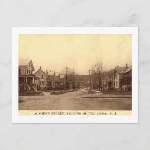 Academy Street, Californië, Vintage van New Jersey Briefkaart