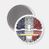 Acadia Acadian French Tree Roots Flag Magneet (Voorkant / Achterkant)