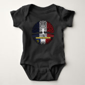 Acadia Acadian French Tree Roots Flag Romper (Voorkant)
