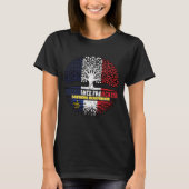Acadia Acadian French Tree Roots Flag T-shirt (Voorkant)