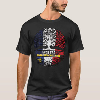 Acadia Acadian French Tree Roots Flag T-shirt