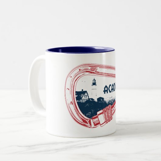 Acadia Climing Carabiner Tweekleurige Koffiemok (Voorkant links)