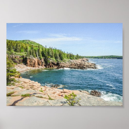 Acadia Gorprachtige Rocky Coastline in Maine Poster (Voorkant)