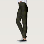 Acadia, Green, Bronze Olive, Black Twill Tartan Leggings (Links)