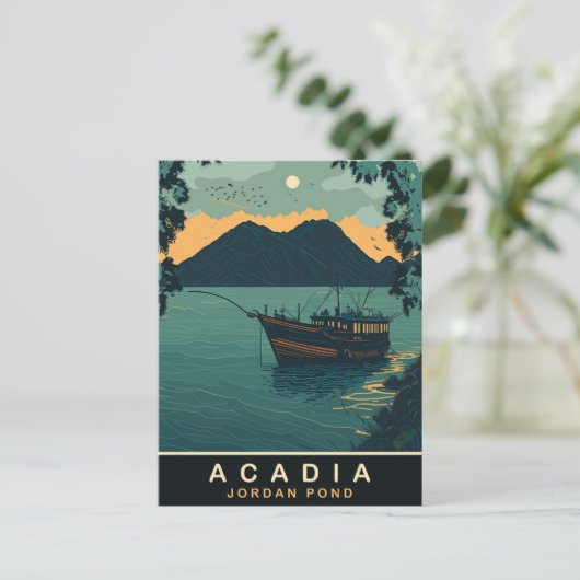 Acadia, Jordan Pond, Reizen Briefkaart (Staand voorkant)