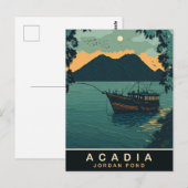 Acadia, Jordan Pond, Reizen Briefkaart (Voorkant / Achterkant)