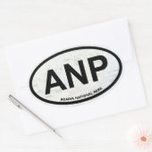 Acadia kaart sticker (zwarte tekst) (Envelop)