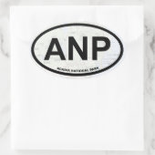 Acadia kaart sticker (zwarte tekst) (Tas)