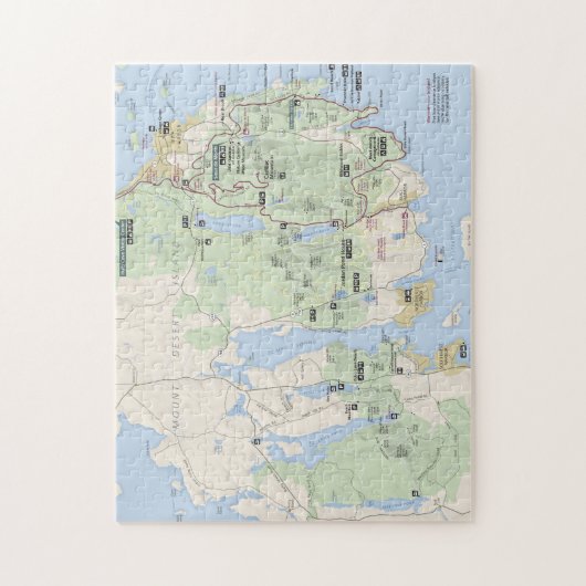 Acadia-kaartpuzzel Legpuzzel (Verticaal)