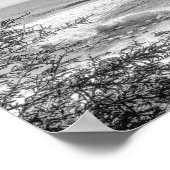 Acadia Maine Coastline Black and White Archival Poster (Hoek)