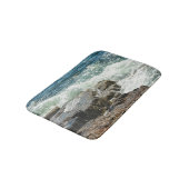 Acadia Maine Coastline Ocean Waves Blue Badmat (Gekanteld)