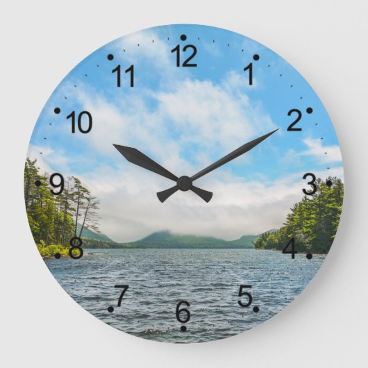 Acadia Maine Eagle Lake Large Clock Grote Klok (Voorkant)