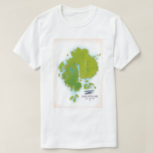 Acadia, Maine National Park kaart Travel map. T-shirt