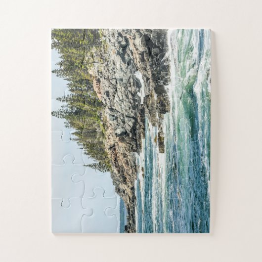 Acadia Maine Ocean Waves Oversize Legpuzzel (Verticaal)
