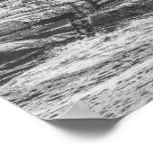Acadia Maine Rocky Coastline Black en White Poster (Hoek)