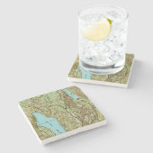 ACADIA MAP STENEN ONDERZETTER (Zijkant)