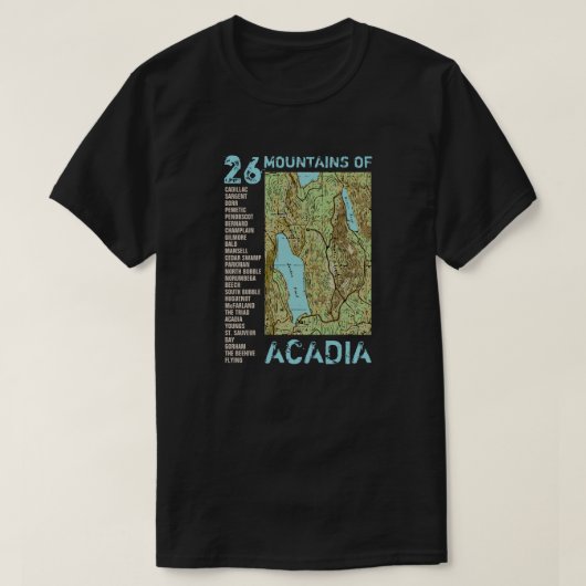 ACADIA MAP T-SHIRT (Design voorkant)