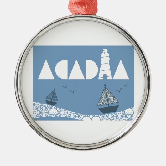Acadia Metalen Ornament (Voorkant)