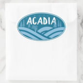 Acadia Nationaal Park Buiten Ovale Sticker (Tas)