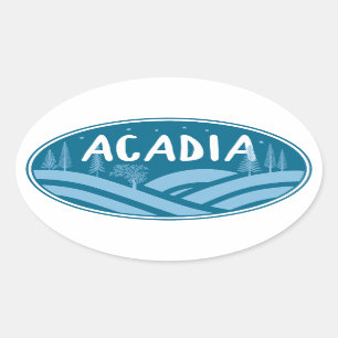 Acadia Nationaal Park Buiten Ovale Sticker