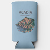 Acadia Nationaal Park Cadillac Mountain Seltzer Blikjeskoeler (Voorkant)