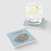 Acadia Nationaal Park Cadillac Mountain Stenen Onderzetter (Zijkant)