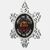 ACADIA NATIONAAL PARK HEEFT DE AANHANGWAGENS GEDUR TIN SNEEUWVLOK ORNAMENT (Rechts)