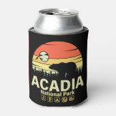 Acadia Nationaal Park Maine  Retro Souvenirs Blikjeskoeler (Blikje Voorkant)