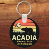 Acadia Nationaal Park Maine  Retro Souvenirs Sleutelhanger (Achterkant)