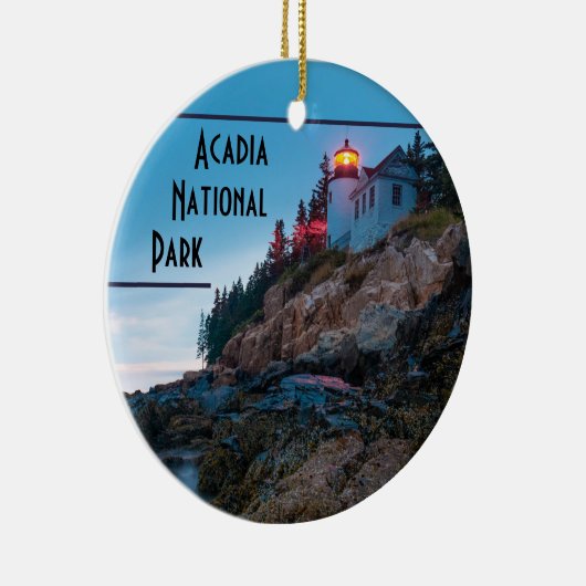 Acadia Nationaal Park Souvenir Kerstmis Keramisch Ornament (Rechts)