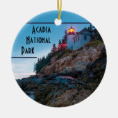 Acadia Nationaal Park Souvenir Kerstmis Keramisch Ornament (Voorkant)