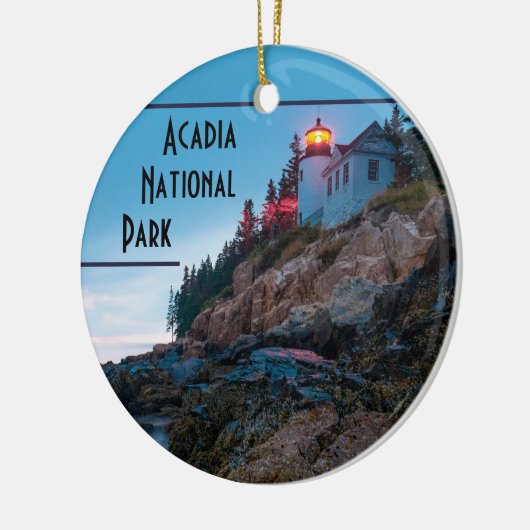 Acadia Nationaal Park Souvenir Kerstmis Keramisch Ornament (Links)