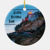Acadia Nationaal Park Souvenir Kerstmis Keramisch Ornament (Achterkant)