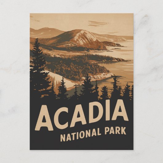 Acadia National Park Bar Harbor  kunst Feestdagenkaart (Voorkant)