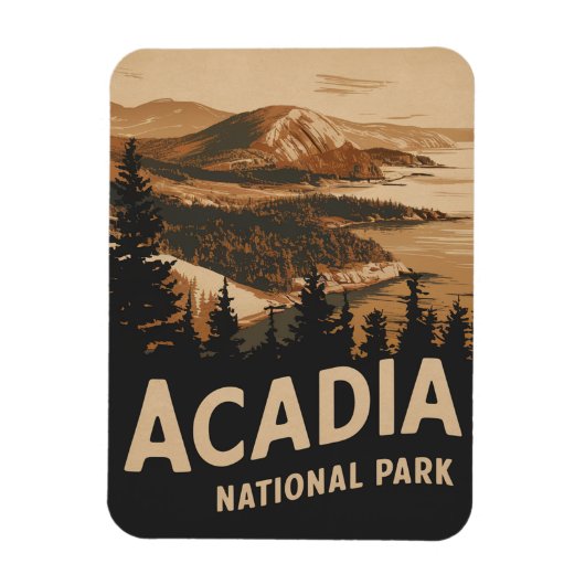 Acadia National Park Bar Harbor  kunst Magneet (Verticaal)