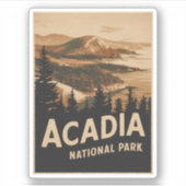 Acadia National Park Bar Harbor kunst Sticker (Voorkant)