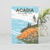Acadia National Park Bar Harbor Lighthouse Feestdagenkaart (Staand voorkant)