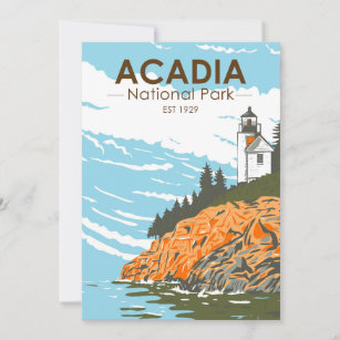 Acadia National Park Bar Harbor Lighthouse Feestdagenkaart