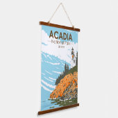 Acadia National Park Bar Harbor Lighthouse Hangend Wandkleed (Gebogen)