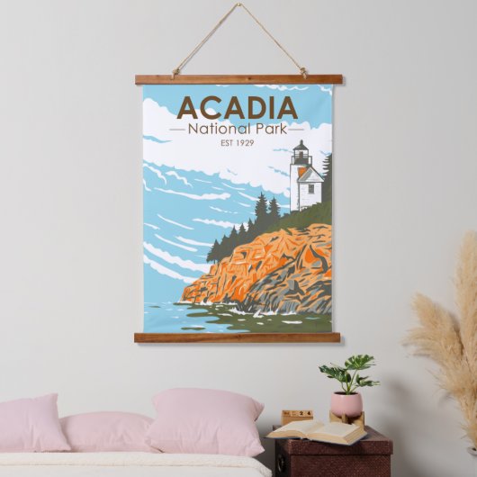 Acadia National Park Bar Harbor Lighthouse Hangend Wandkleed (Slaapkamer)