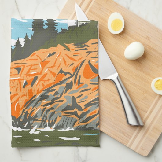 Acadia National Park Bar Harbor Lighthouse Theedoek (Quarter Fold)