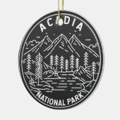 Acadia National Park Bar Harbor Monoline Keramisch Ornament (Links)