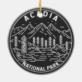 Acadia National Park Bar Harbor Monoline Keramisch Ornament (Achterkant)