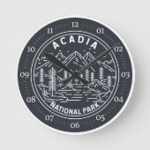 Acadia National Park Bar Harbor Monoline Ronde Klok (Voorkant)