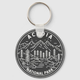 Acadia National Park Bar Harbor Monoline Sleutelhanger