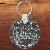 Acadia National Park Bar Harbor Monoline Sleutelhanger (Voorkant)