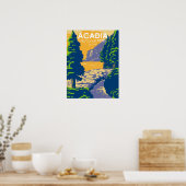 Acadia National Park Bar Harbor Ocean Path Poster (Keuken)